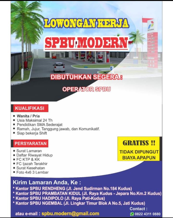 📢 INFO LOKER - SPBU MODERN