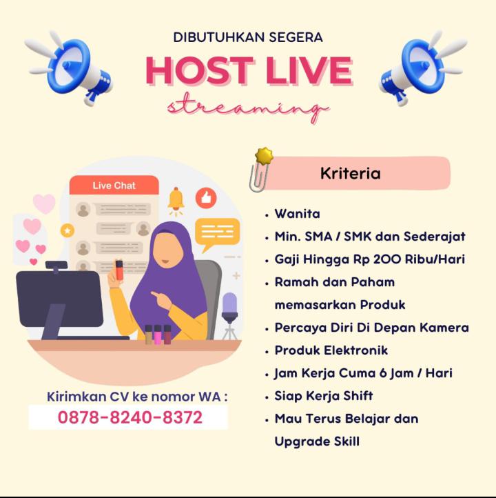 🚨INFO LOKER - Host Live