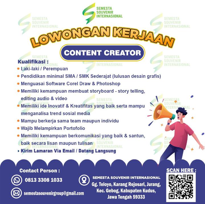 📢 INFO LOKER - Semesta Souvenir Internasional
