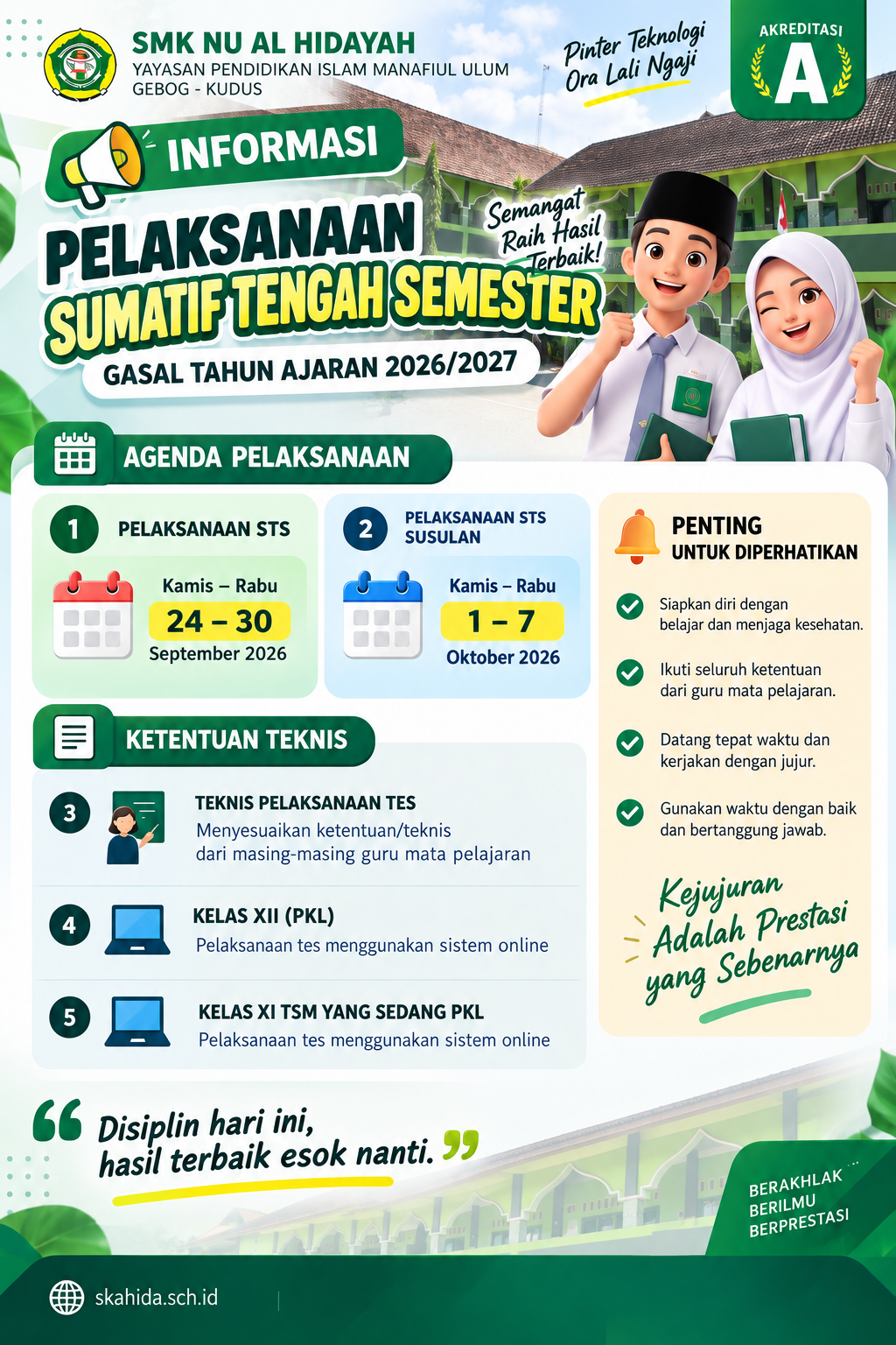 Pekan Penilaian Sumatif Tengah Semester (STS) Gasal 2026/2027